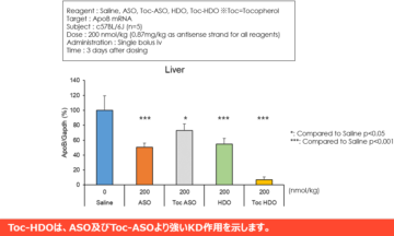 12-1. マウス肝臓におけるHDOとASOのノックダウン活性の比較の画像